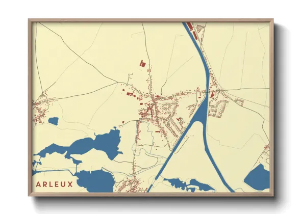 Une affiche de carte sur Arleux