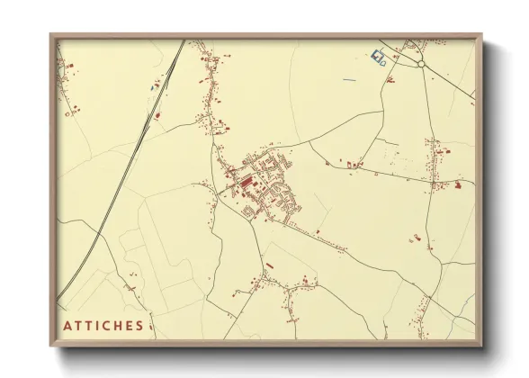 Une affiche de carte sur Attiches