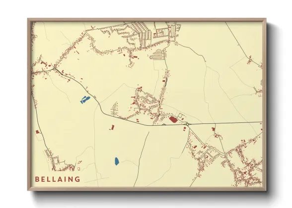 Une affiche de carte sur Bellaing