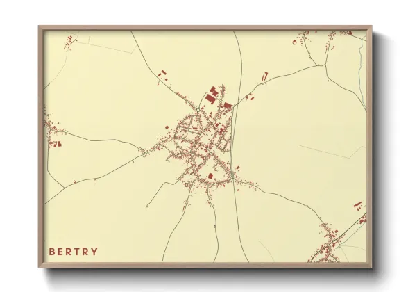 Une affiche de carte sur Bertry