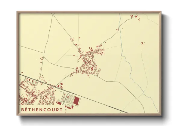 Une affiche de carte sur Béthencourt