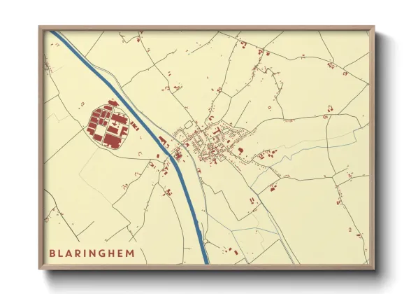 Une affiche de carte sur Blaringhem