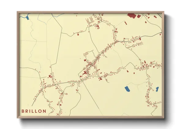 Une affiche de carte sur Brillon