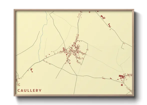 Une affiche de carte sur Caullery