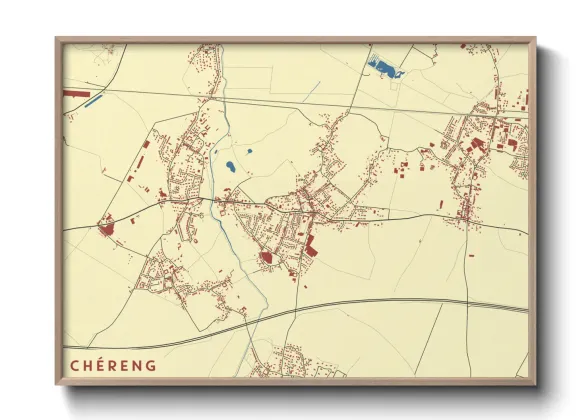 Une affiche de carte sur Chéreng