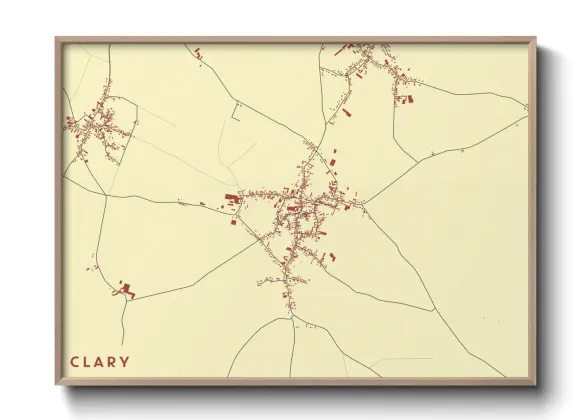 Une affiche de carte sur Clary