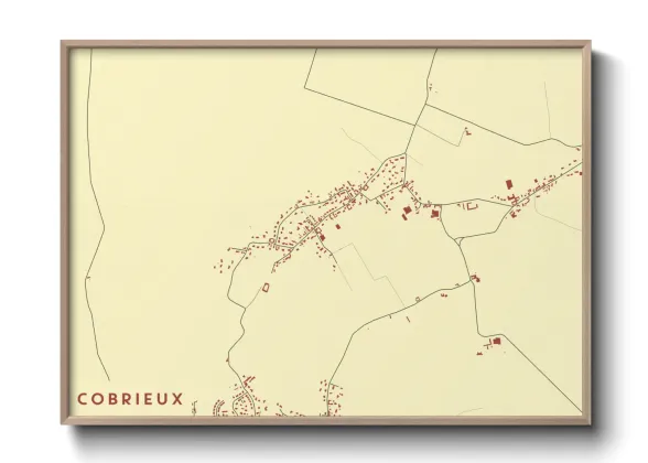 Une affiche de carte sur Cobrieux