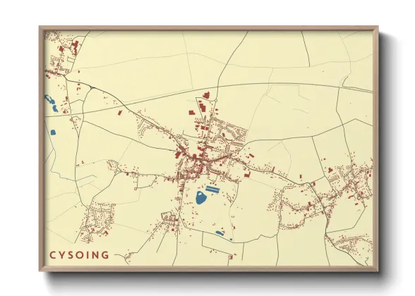 Une affiche de carte sur Cysoing