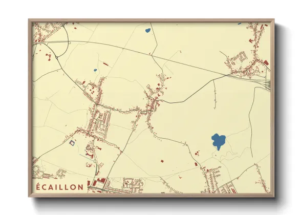 Une affiche de carte sur Écaillon