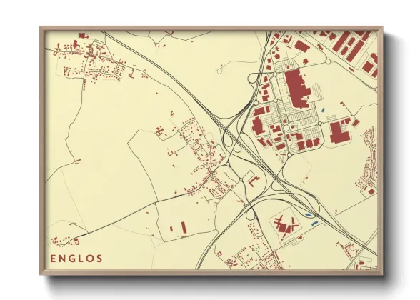 Une affiche de carte sur Englos