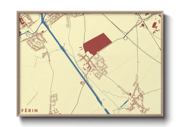 Une affiche de carte sur Férin