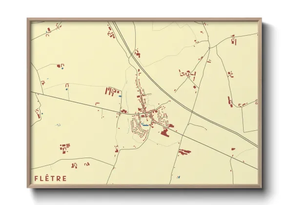 Une affiche de carte sur Flêtre