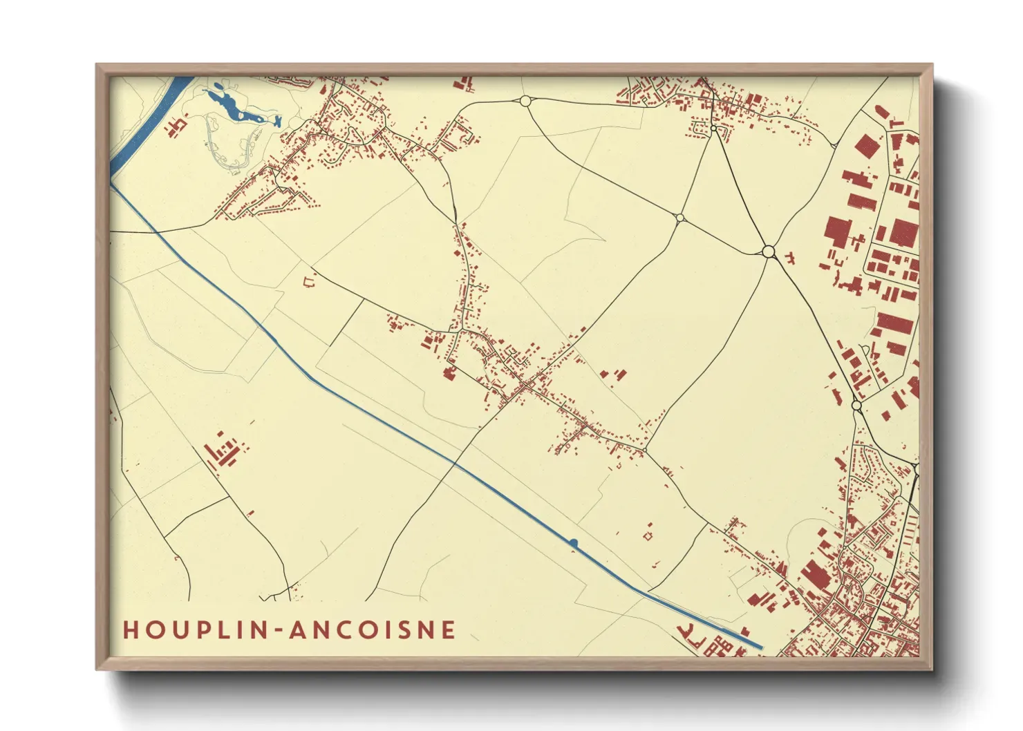 Un poster carteHouplin-Ancoisne