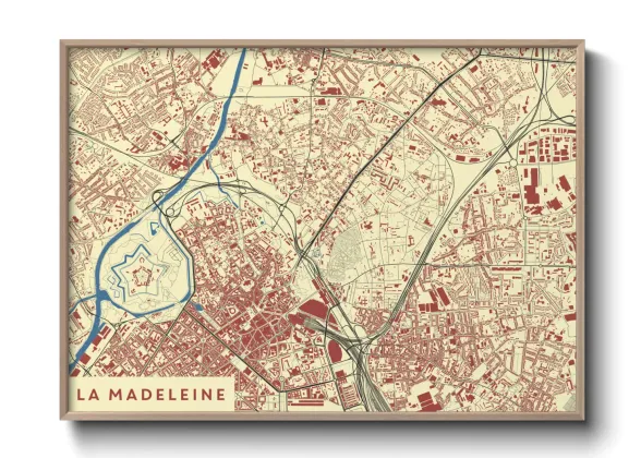 Une affiche de carte sur La Madeleine