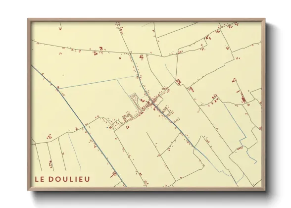 Une affiche de carte sur Le Doulieu