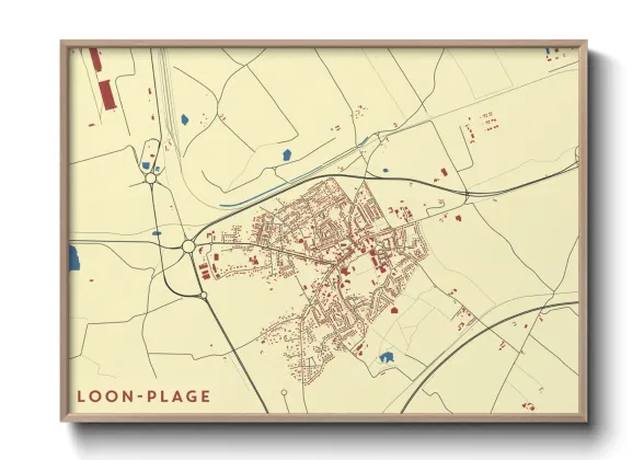 Une affiche de carte sur Loon-Plage