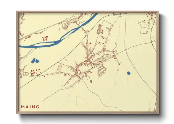 Une affiche de carte sur Maing