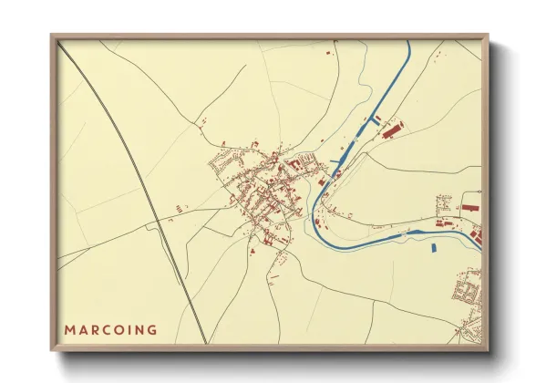 Une affiche de carte sur Marcoing