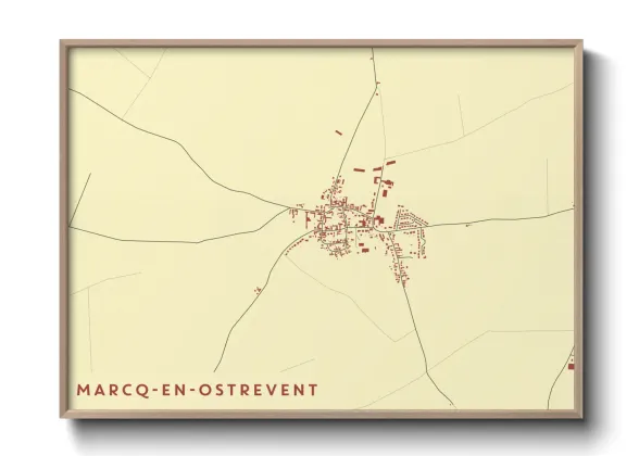 Une affiche de carte sur Marcq-en-Ostrevent