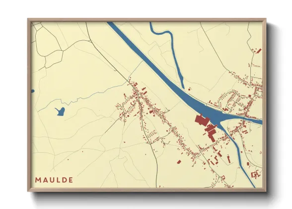Une affiche de carte sur Maulde