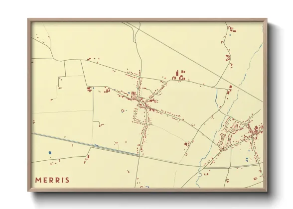 Une affiche de carte sur Merris