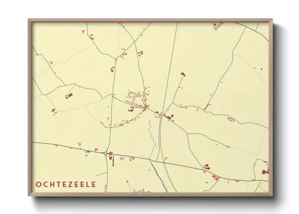 Une affiche de carte sur Ochtezeele