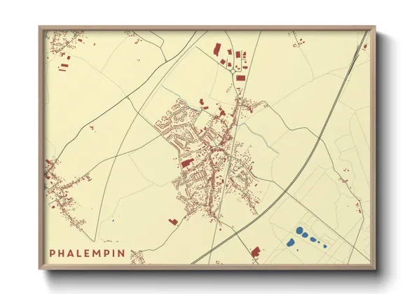 Une affiche de carte sur Phalempin