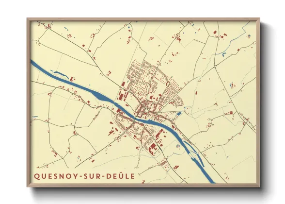 Une affiche de carte sur Quesnoy-sur-Deûle