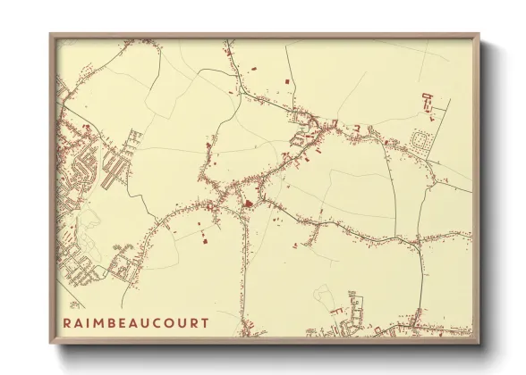 Une affiche de carte sur Raimbeaucourt