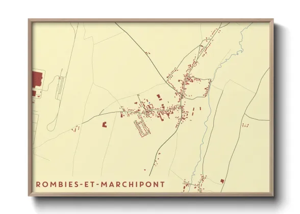 Une affiche de carte sur Rombies-et-Marchipont