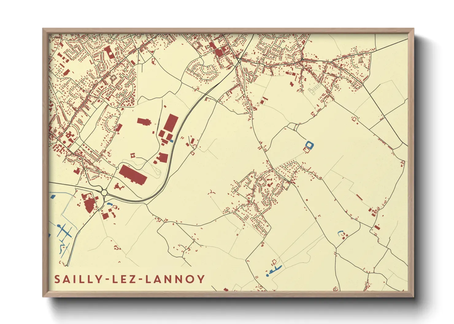 Un poster carteSailly-lez-Lannoy
