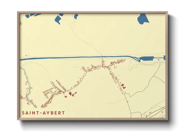 Une affiche de carte sur Saint-Aybert