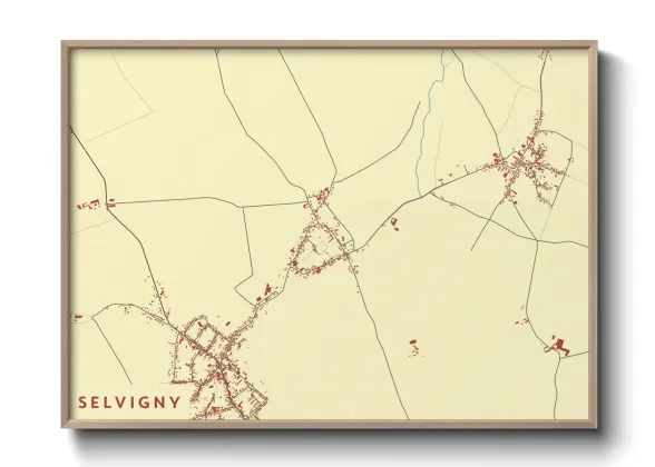Une affiche de carte sur Selvigny