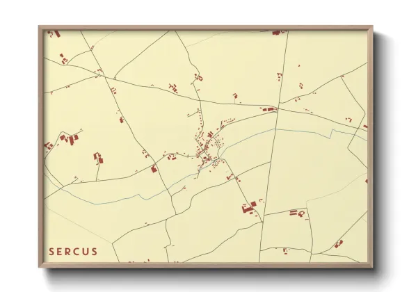 Une affiche de carte sur Sercus