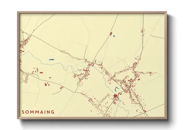 Une affiche de carte sur Sommaing
