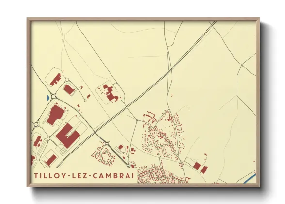 Une affiche de carte sur Tilloy-lez-Cambrai