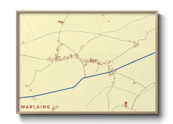 Une affiche de carte sur Warlaing