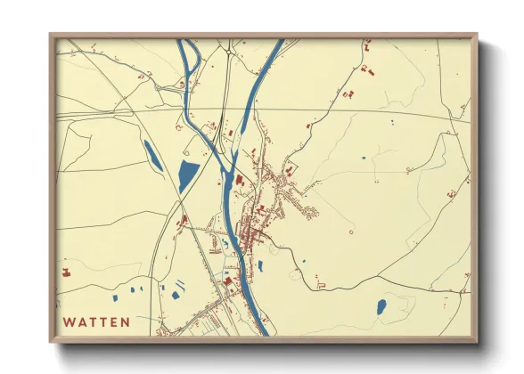Une affiche de carte sur Watten