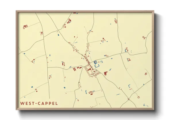 Une affiche de carte sur West-Cappel