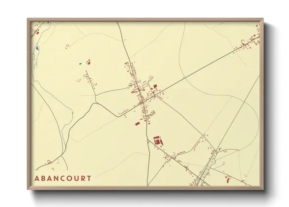 Une affiche de carte sur Abancourt