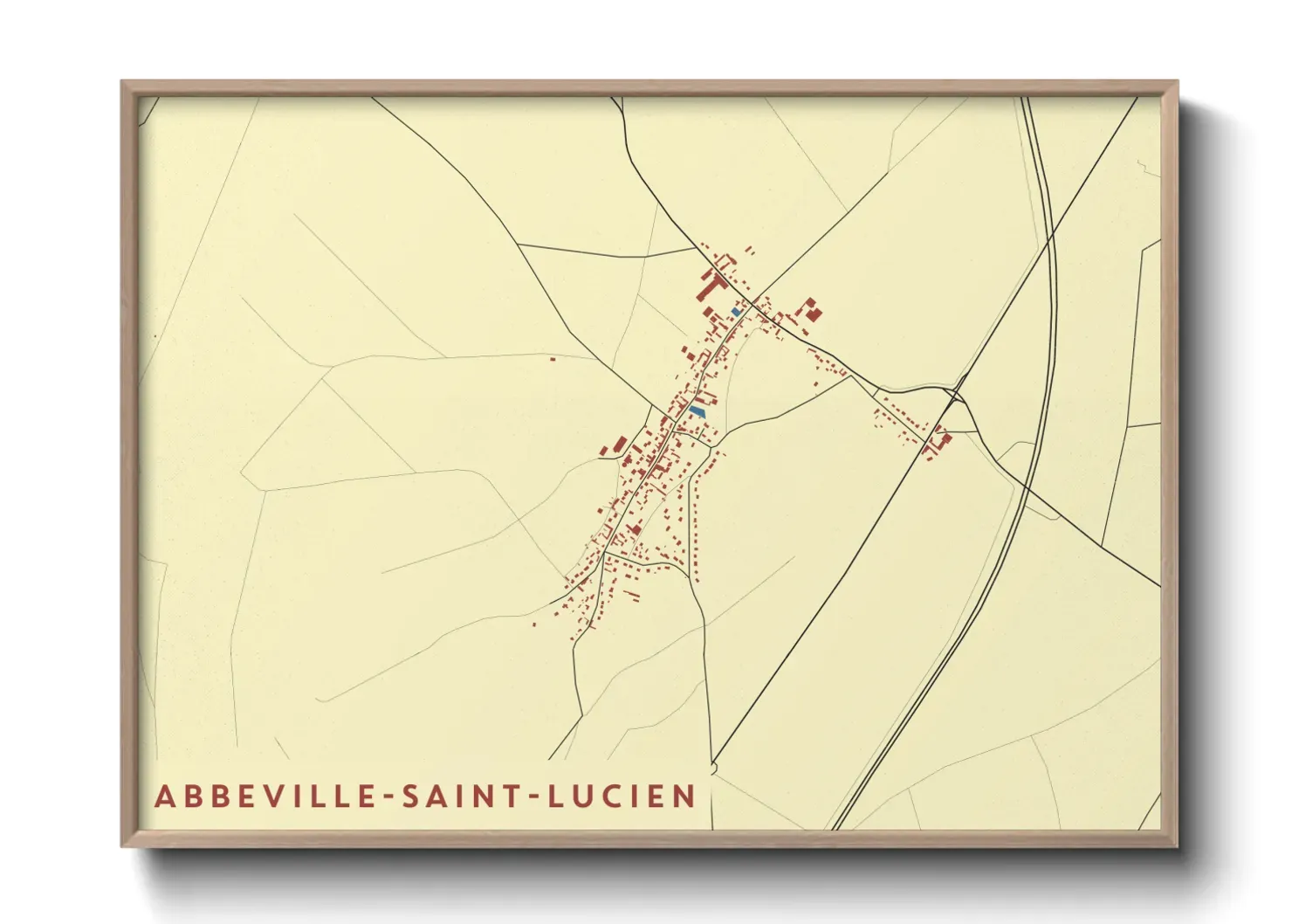 Un poster carteAbbeville-Saint-Lucien