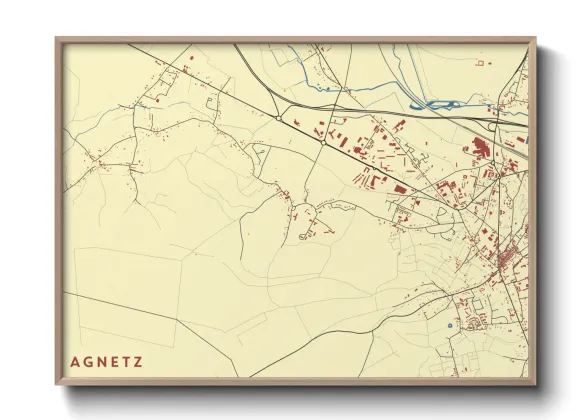 Une affiche de carte sur Agnetz
