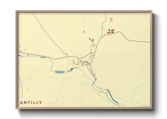 Une affiche de carte sur Antilly