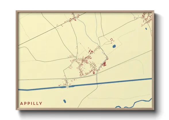 Une affiche de carte sur Appilly