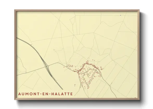 Une affiche de carte sur Aumont-en-Halatte