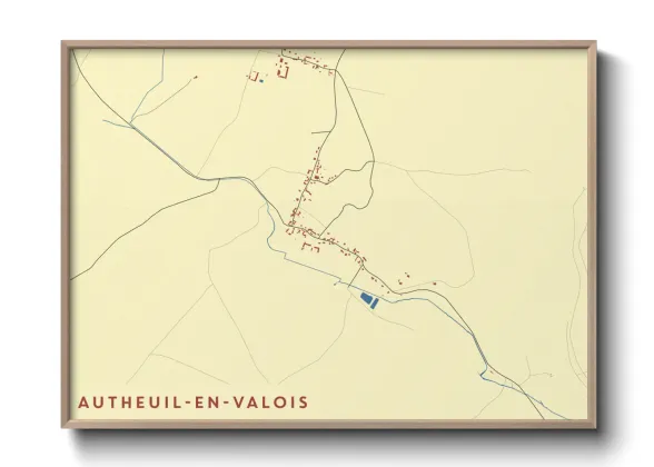 Une affiche de carte sur Autheuil-en-Valois