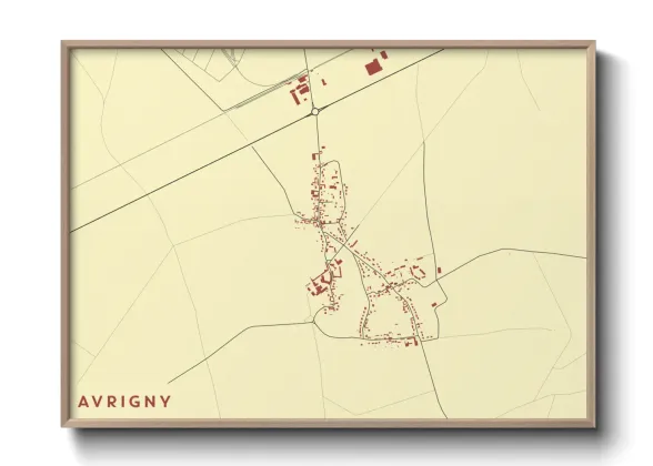 Une affiche de carte sur Avrigny