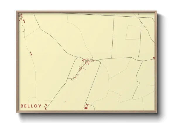 Une affiche de carte sur Belloy