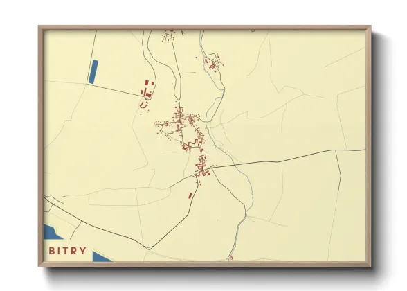 Une affiche de carte sur Bitry