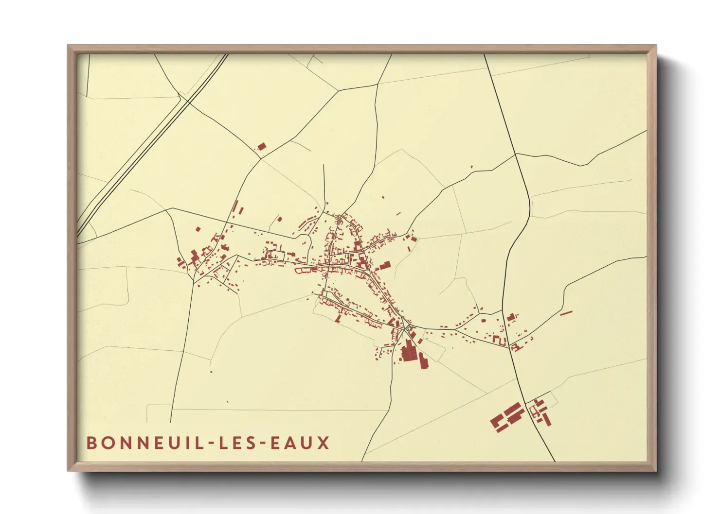 Un poster carteBonneuil-les-Eaux